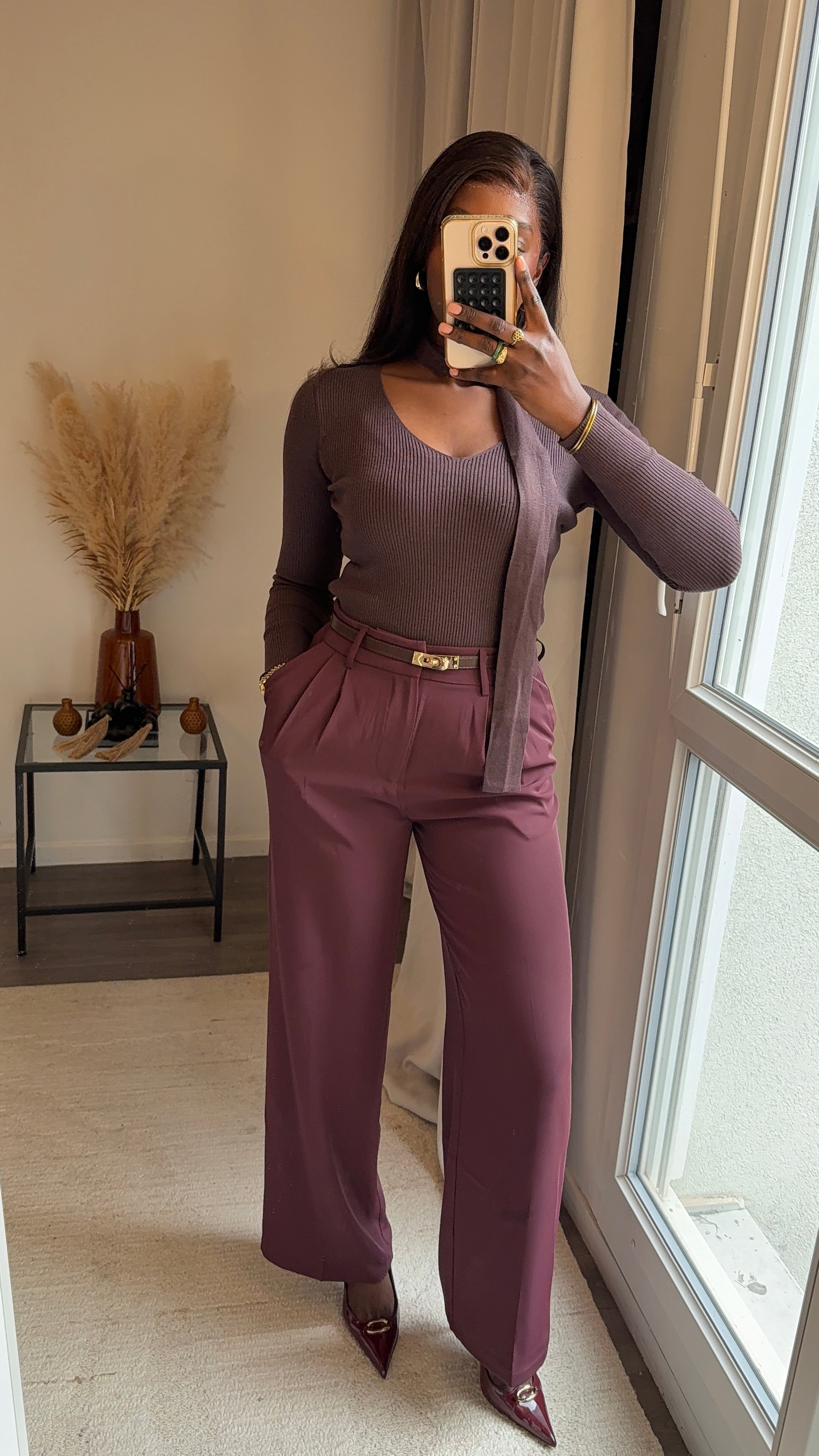 Pantalons fluides ultra long - Violet