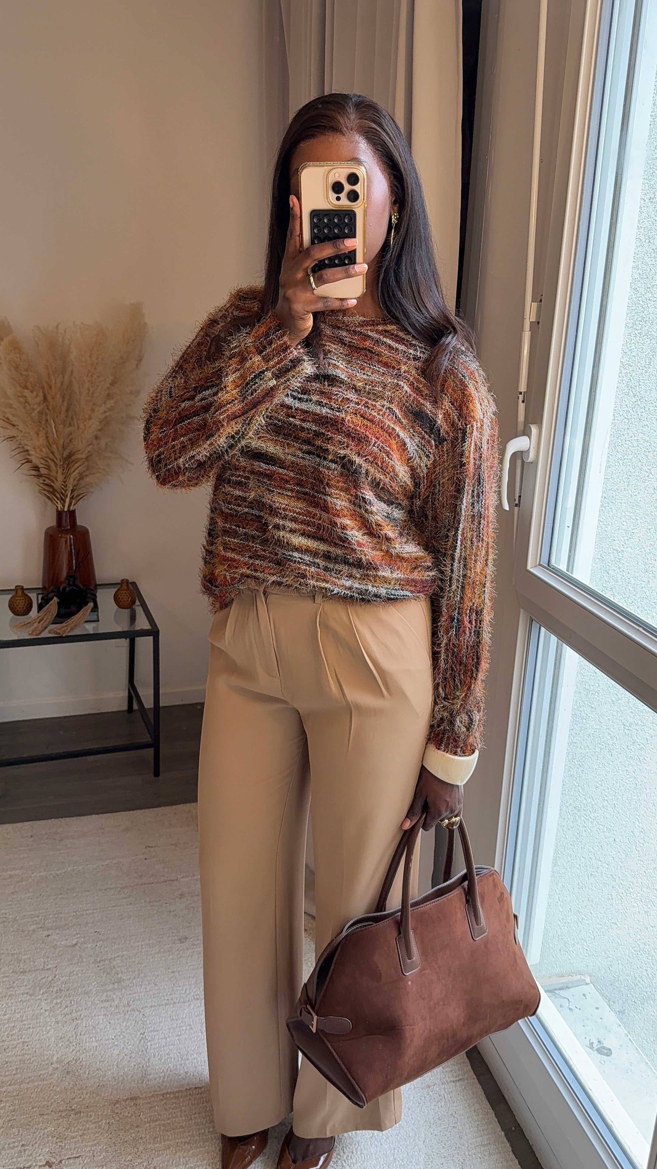 Pantalons fluides ultra long - Kamel